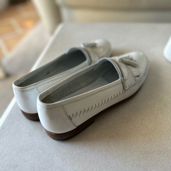 Georgio Brutini Vintage White Leather Tassel Loafers Men’s Size 8D main image 15